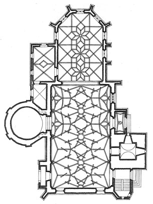 Grundriss der Kirche Kalsching (nach Benno Ulm)