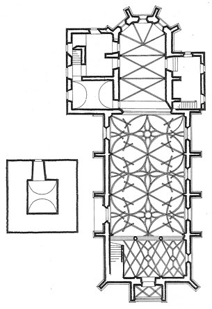 Grundriss der Pfarrkirche Haslach (nach Benno Ulm)